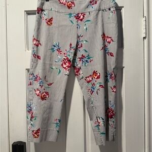 Zac & Rachel Floral Striped Trousers